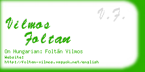 vilmos foltan business card